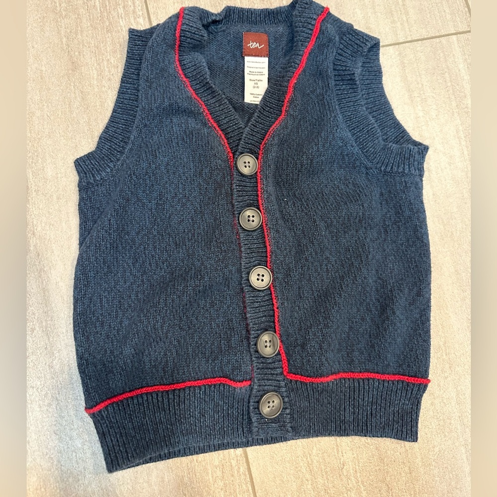 Tea sweater vest, size 2-3
